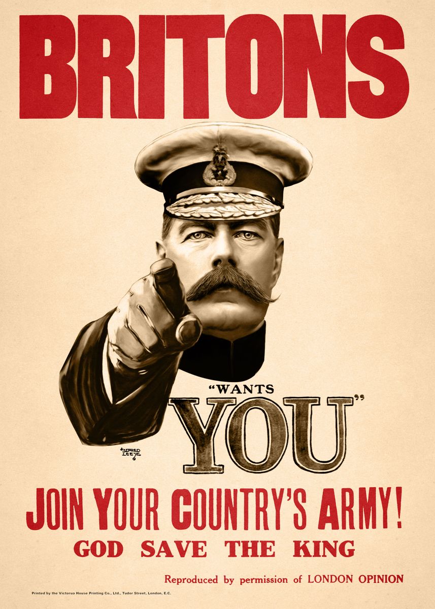 'Britons Wants You poster' Poster, picture, metal print, paint by ...