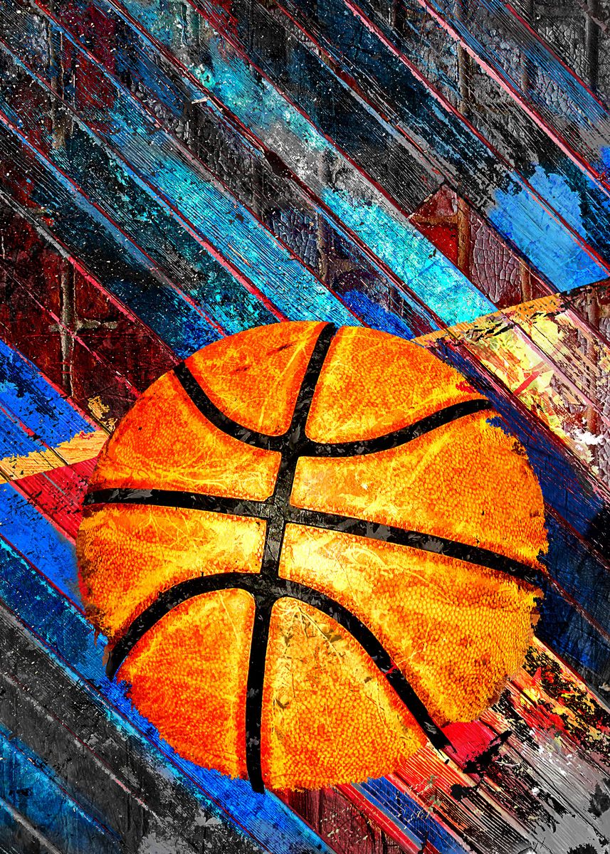 'Basketball art print S 164' Poster, picture, metal print, paint by ...