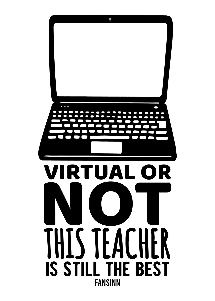 'Distance learning teacher ' Poster, picture, metal print, paint by