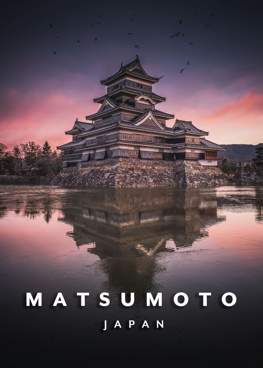 'Frozen Matsumoto castle' Poster by Nicolas Wauters | Displate