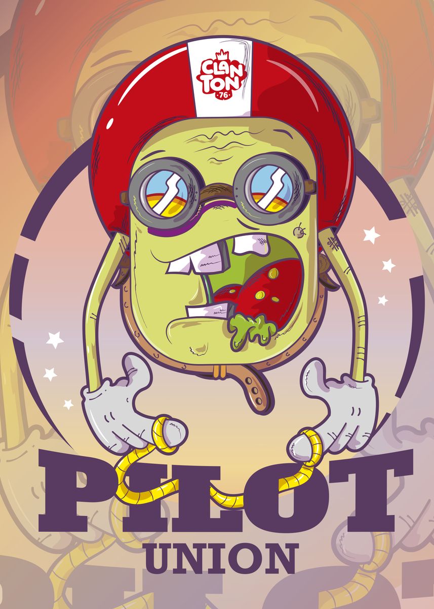 'Pilot Union' Poster, picture, metal print, paint by clanton 76 Displate