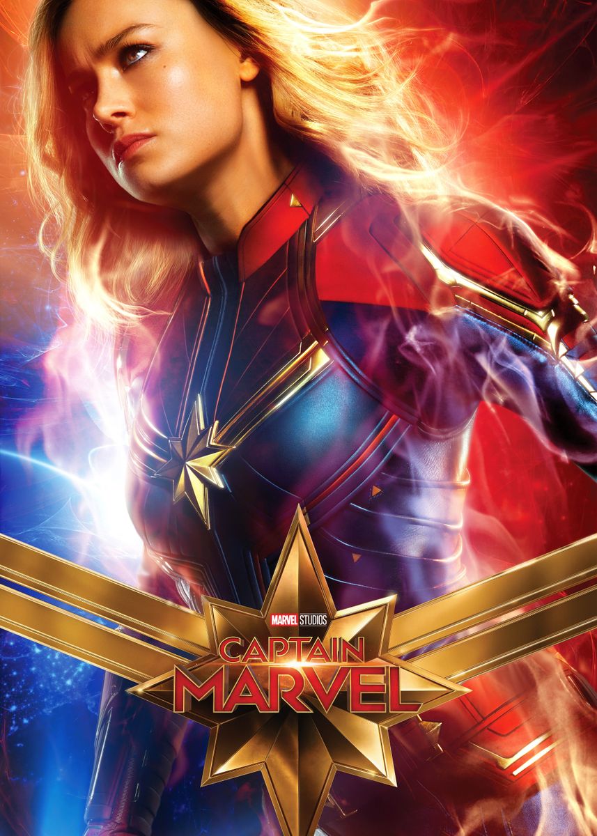 Captain Marvel Superhero Artwork Poster