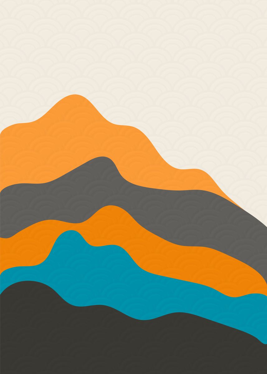 'Mountain Modern Art' Poster by Human Shadow Displate