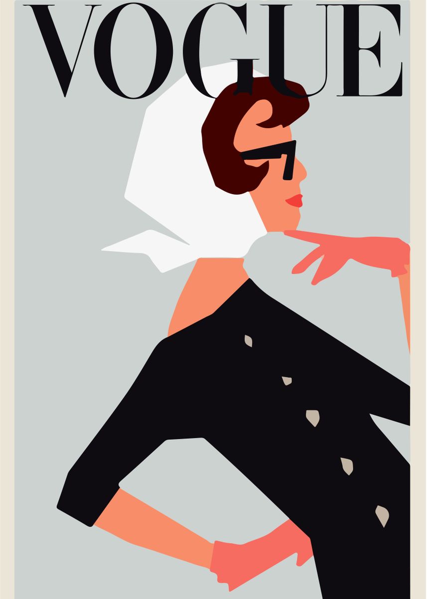 'Vogue' Poster, picture, metal print, paint by Mihai | Displate