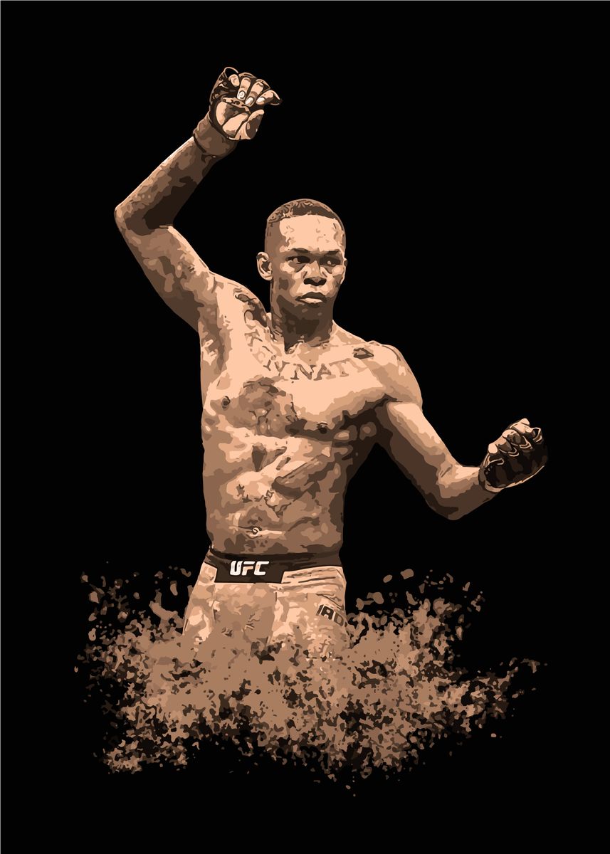 'Israel Adesanya' Poster, picture, metal print, paint by manga world ...