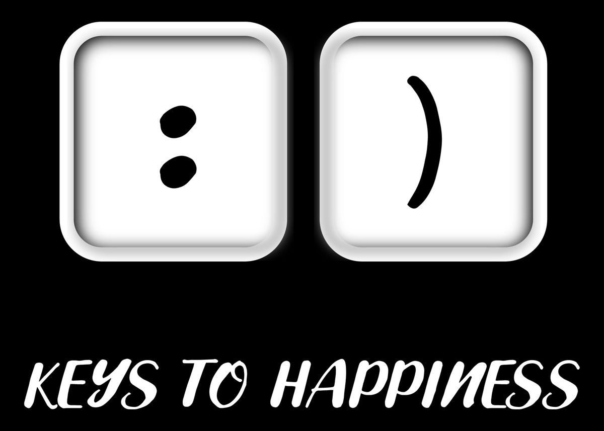 'Keys To Happiness Happy Pe' Poster by Powdertoastman Displate