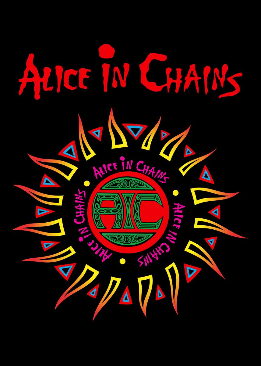 Alice in Chains' Poster, picture, metal print, paint by supergaff