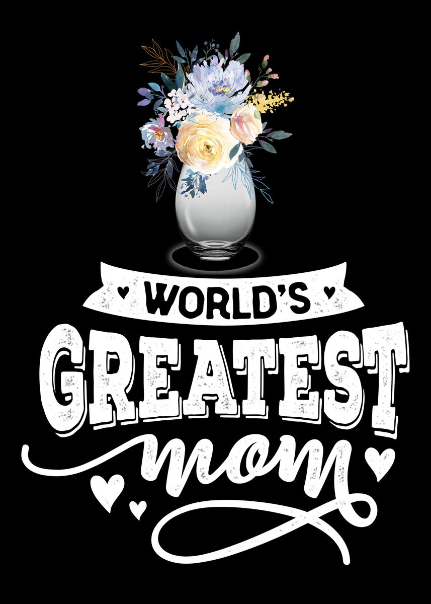 Best mama ever' Poster, picture, metal print, paint by Juliana RW