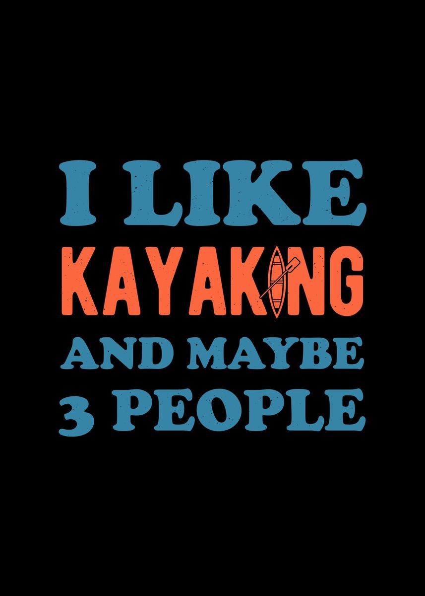‘Funny Kayaking’ Poster by Visualz | Displate