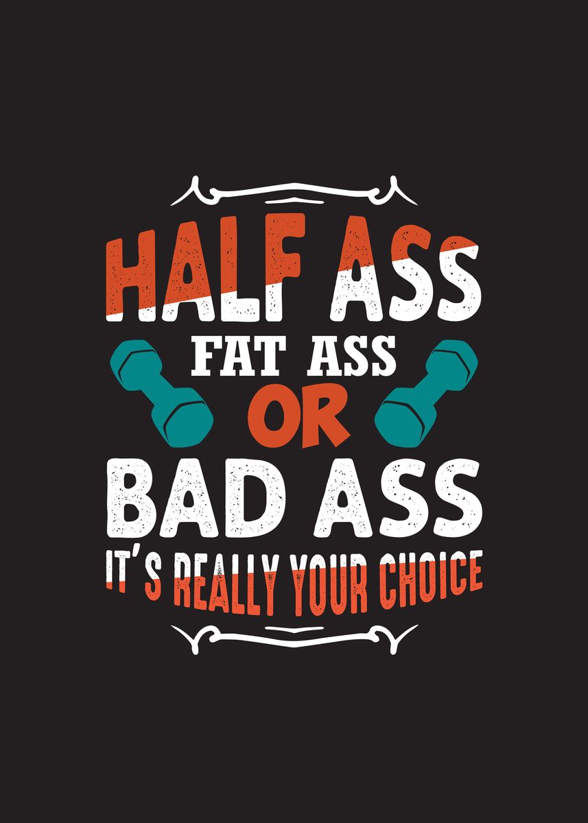 'Fat Fitness' Poster, picture, metal print, paint by Beone Digital ...