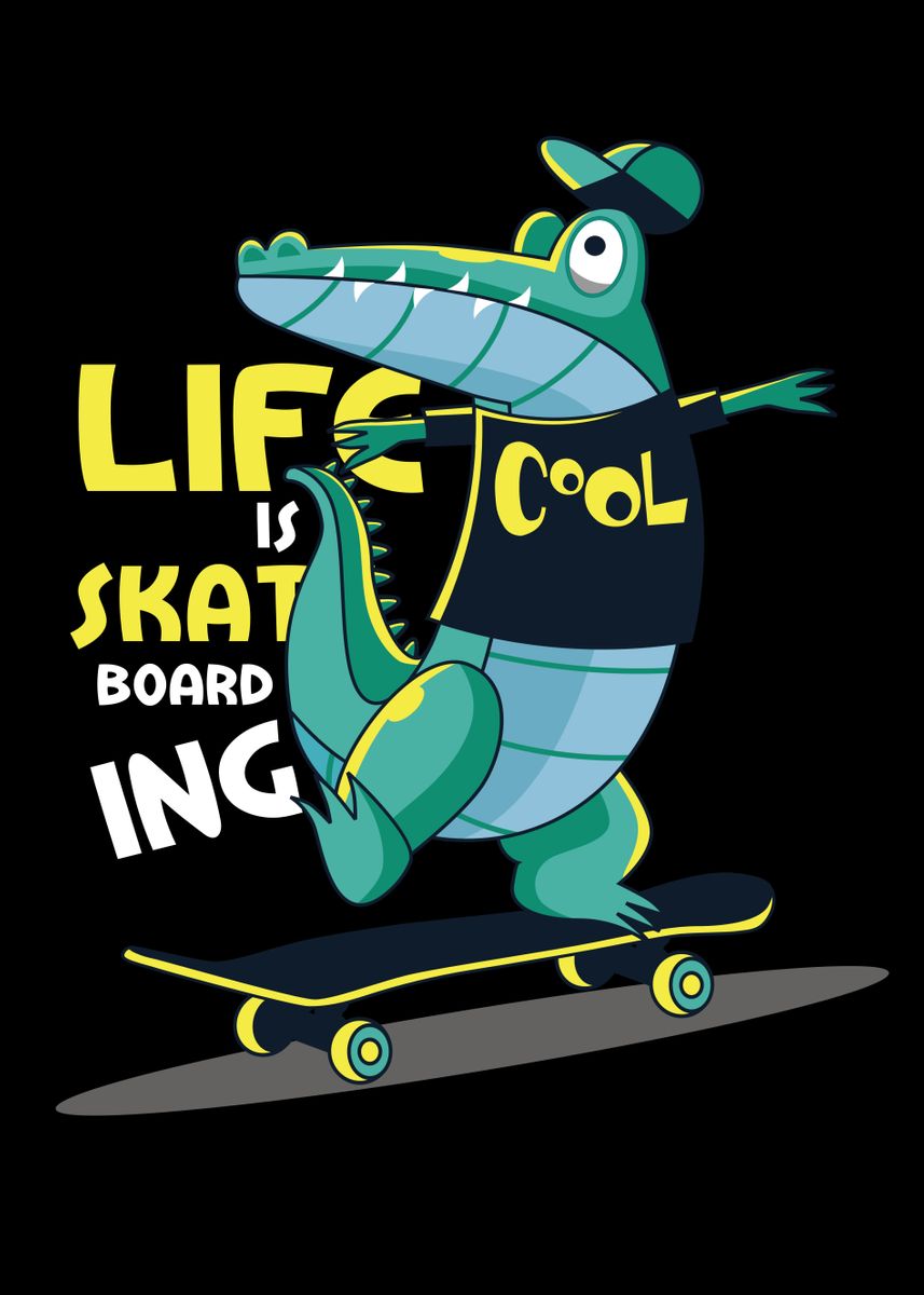 'life Is Actual Boarding' Poster, Picture, Metal Print, Paint By Zs C O 