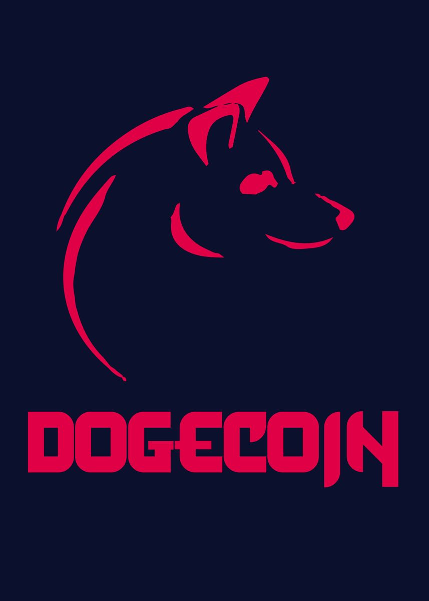 'RED Light DOGE LOGOS' Poster by Oizy Production | Displate