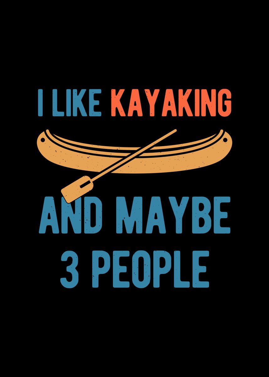 ‘Funny Kayaking’ Poster by Visualz | Displate