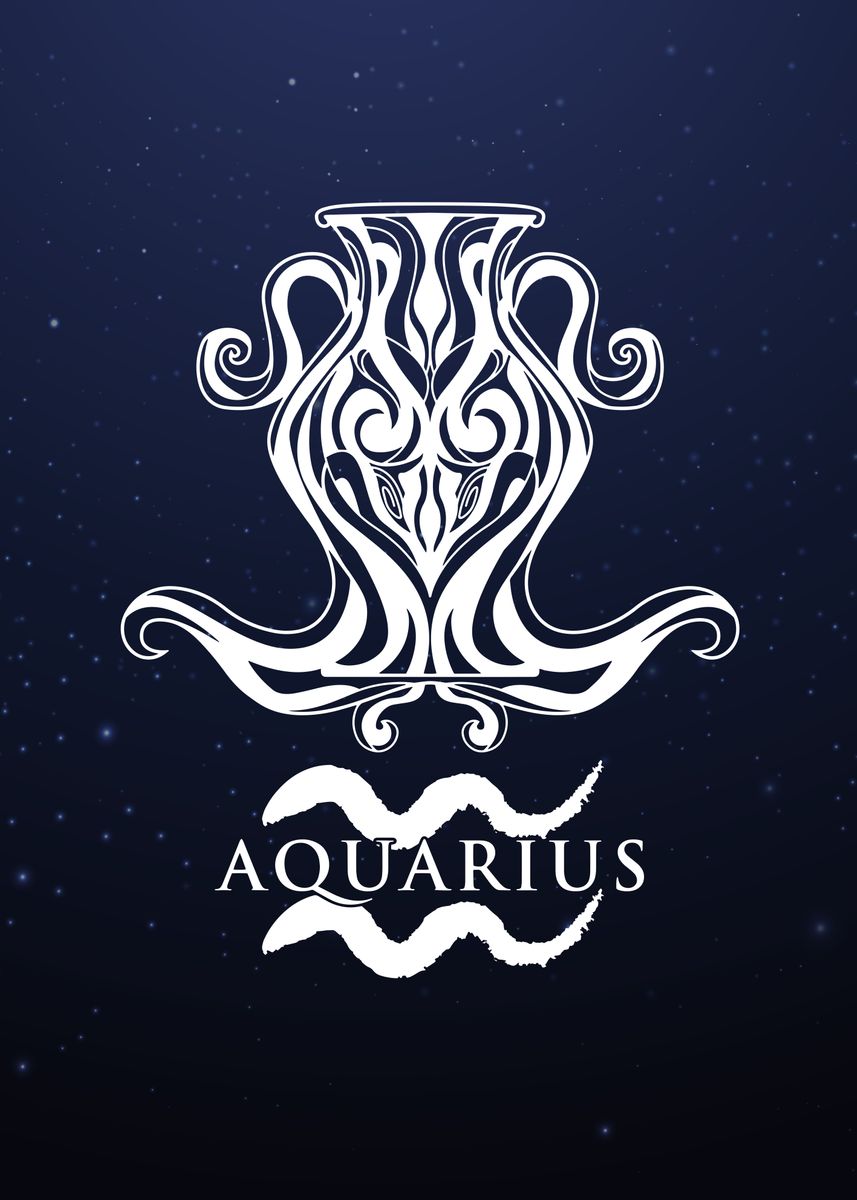 'Aquarius Zodiac Sign' Poster by LouteCrea | Displate