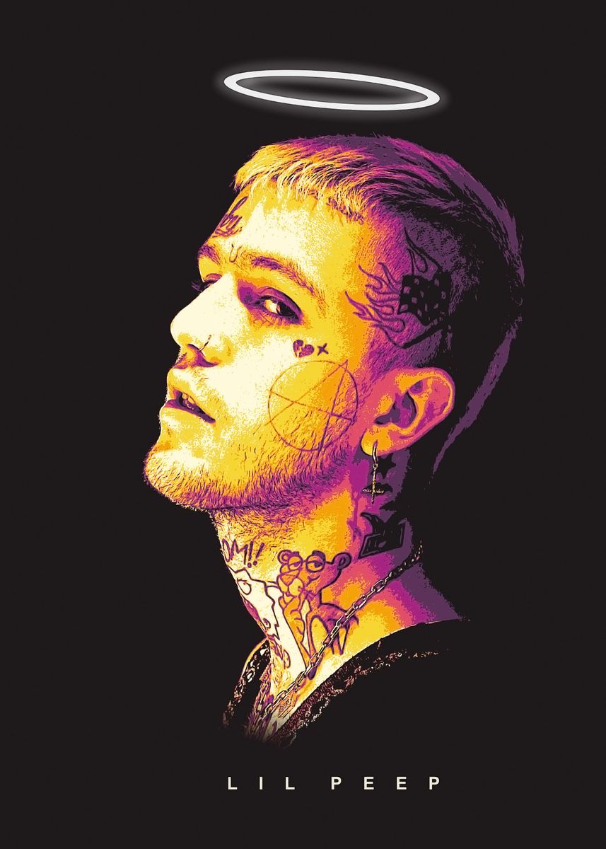 Lil Peep In Popart Iv Poster By Royyen Roy Displate