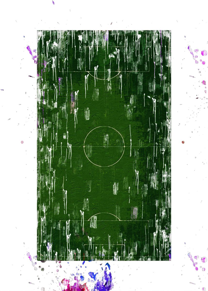 'soccer field painting' Poster by Haruka Studio Displate