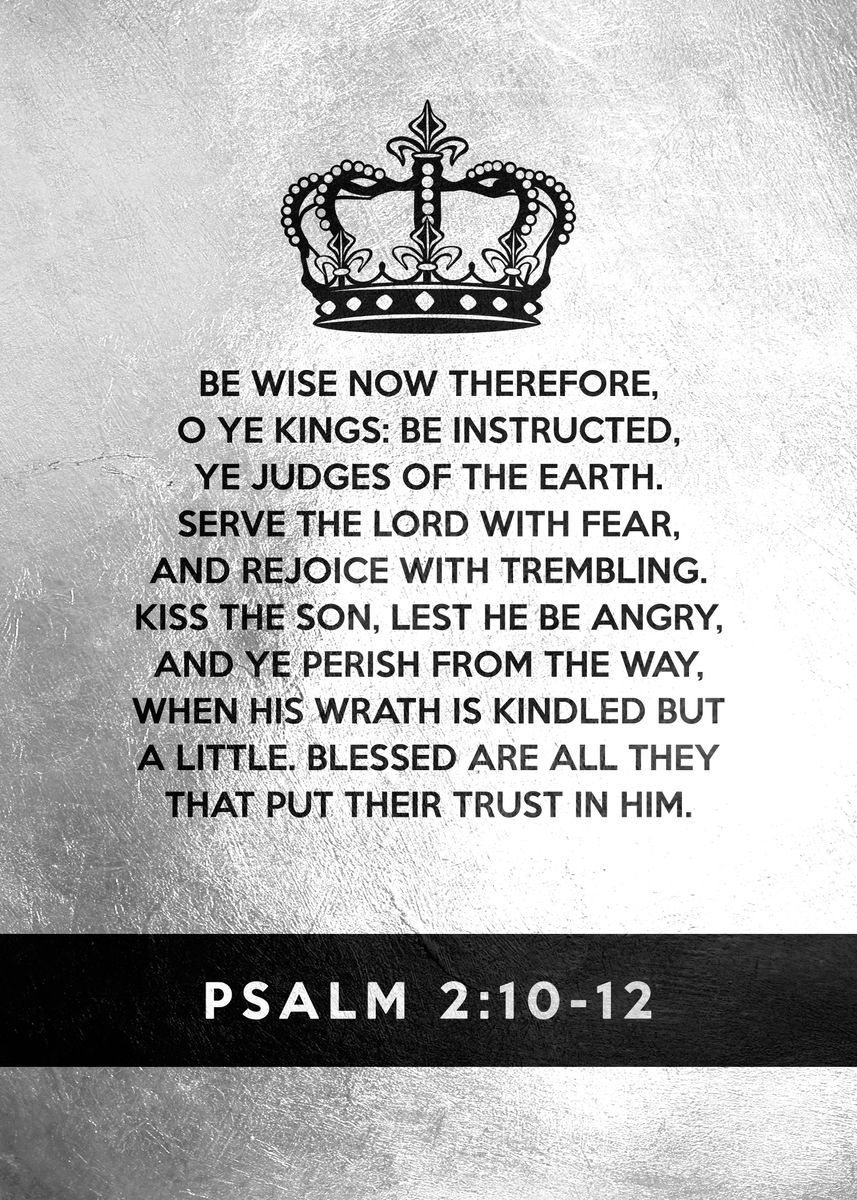 Psalm 2 10 To 12 Poster Picture Metal Print Paint By ABConcepts 