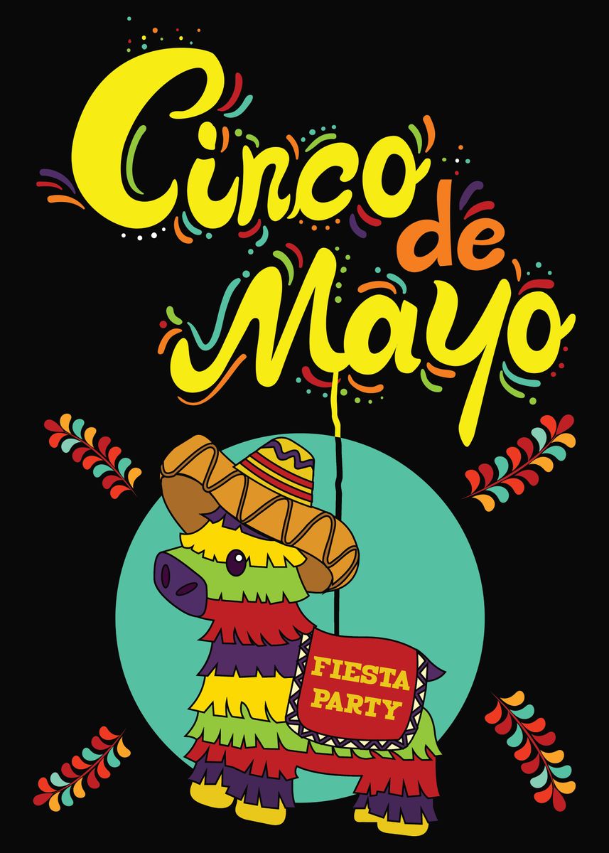 'Happy Conco de Mayo Mexico' Poster, picture, metal print, paint by ...