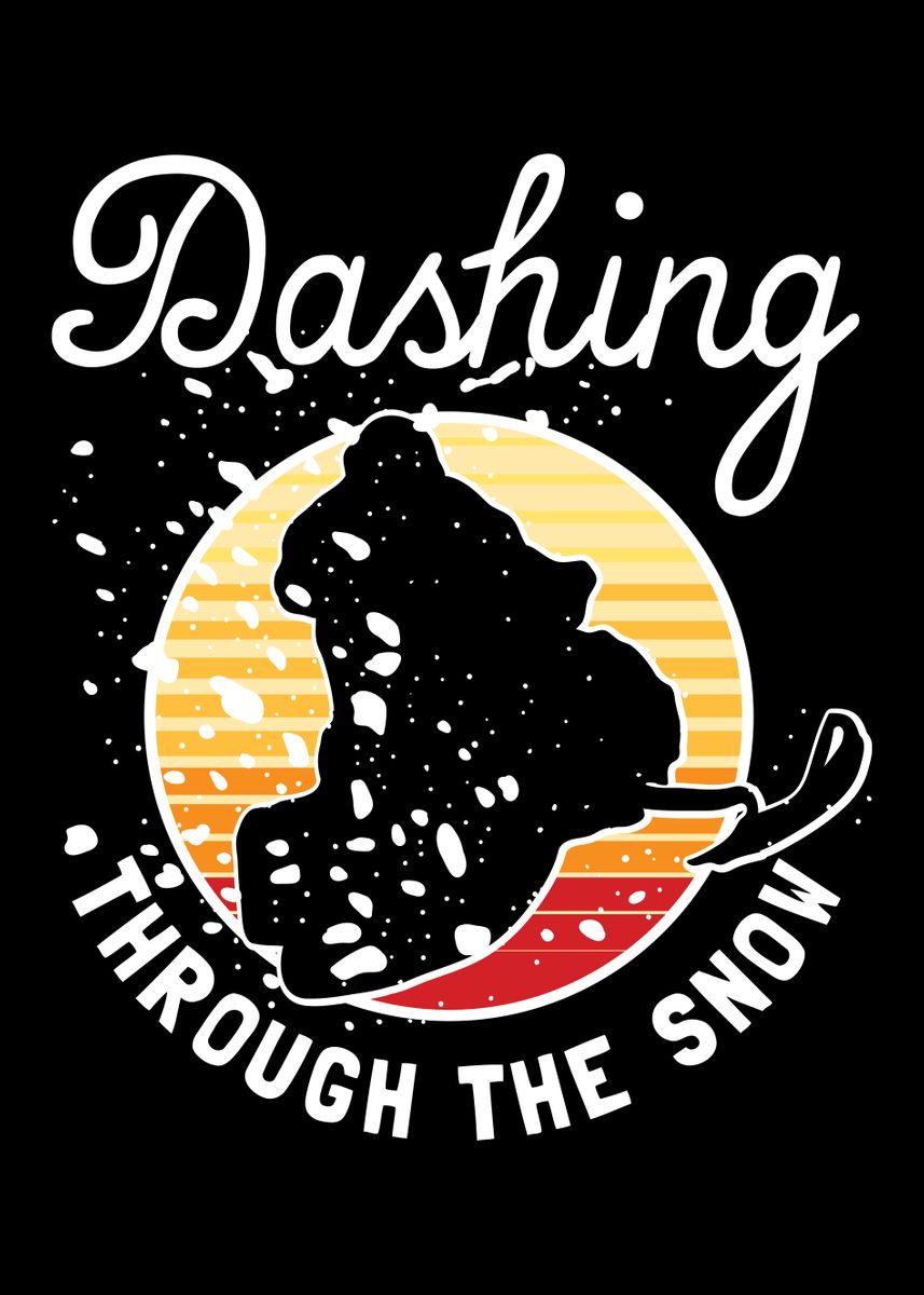 'Dashing Through The Snow' Poster, picture, metal print, paint by ...
