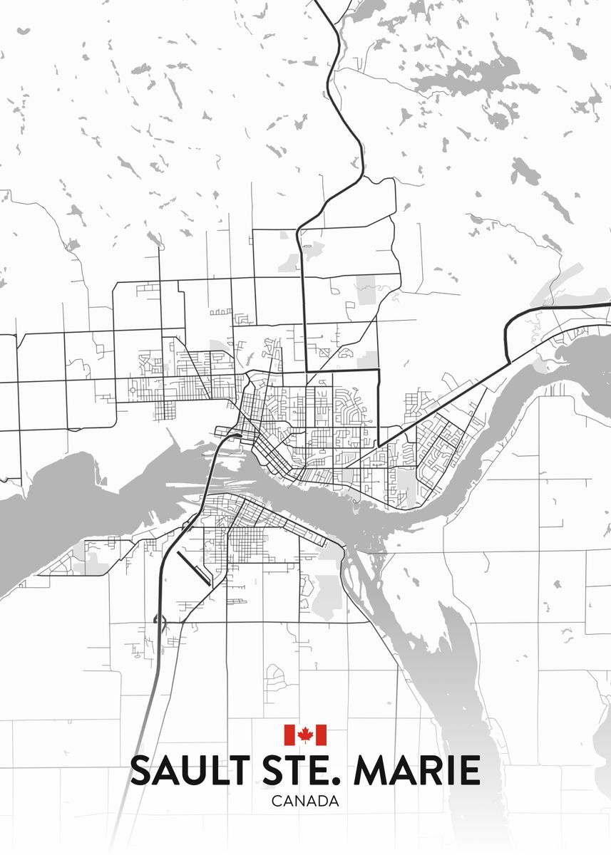 'Sault Ste Marie CA' Poster by IMR Designs Displate