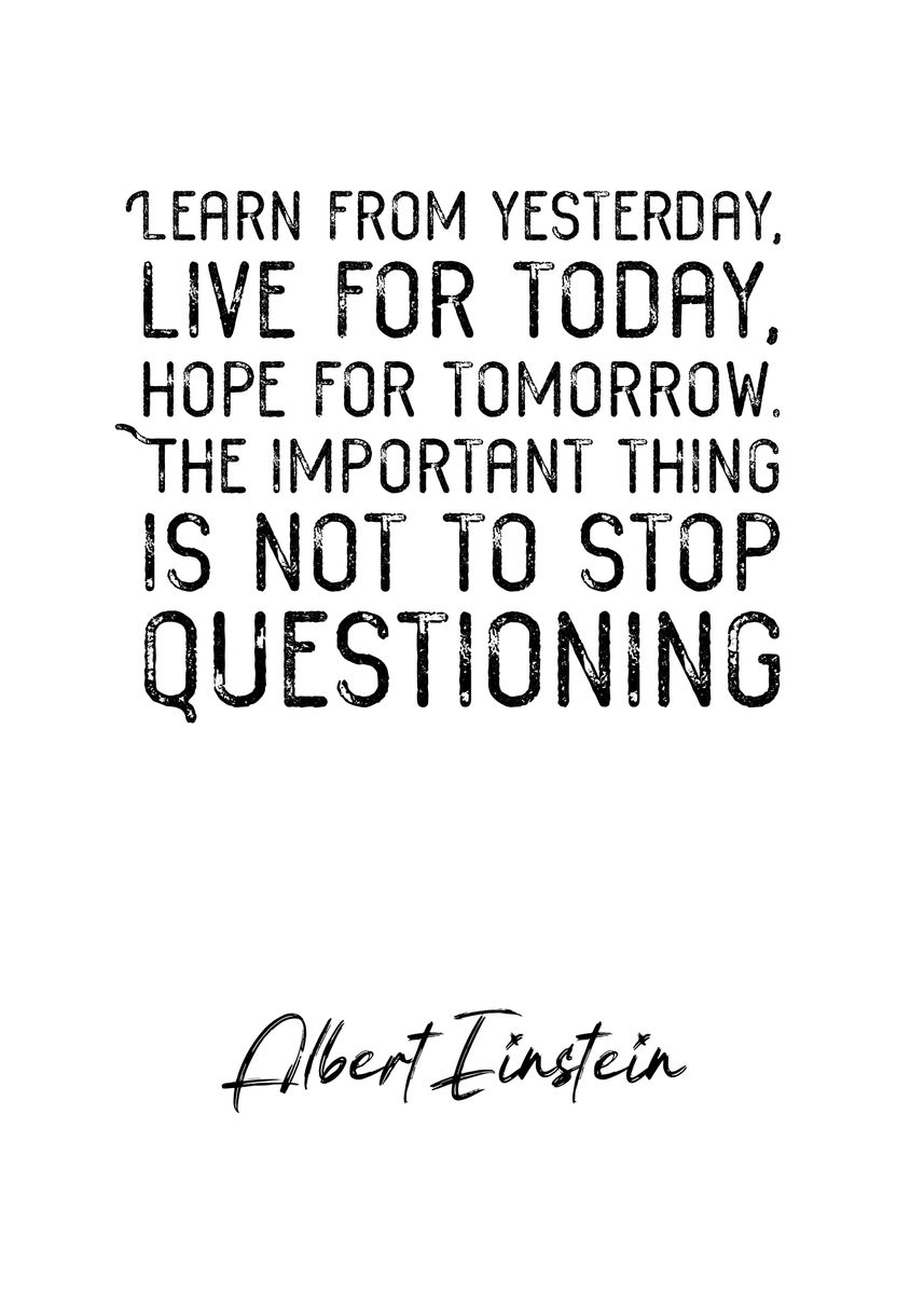 'Albert Einstein Quote 2' Poster by Quoteey | Displate