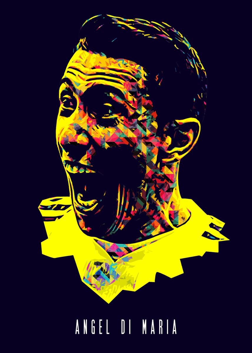 'Angel di Maria' Poster, picture, metal print, paint by Trending ...