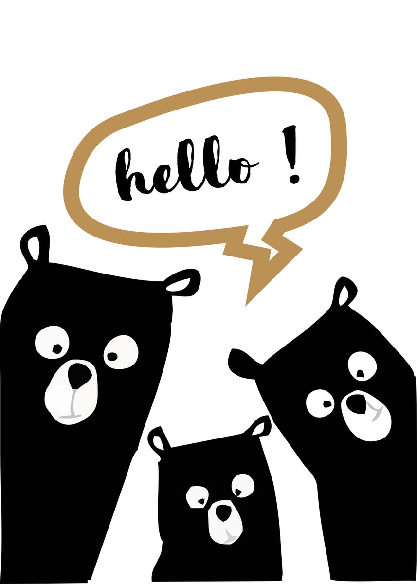 'hello' Poster, picture, metal print, paint by Bestselling Displate ...