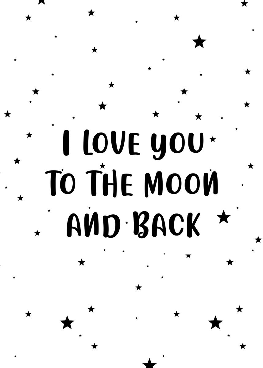 'i love you to the moon' Poster by Bestselling Displate | Displate