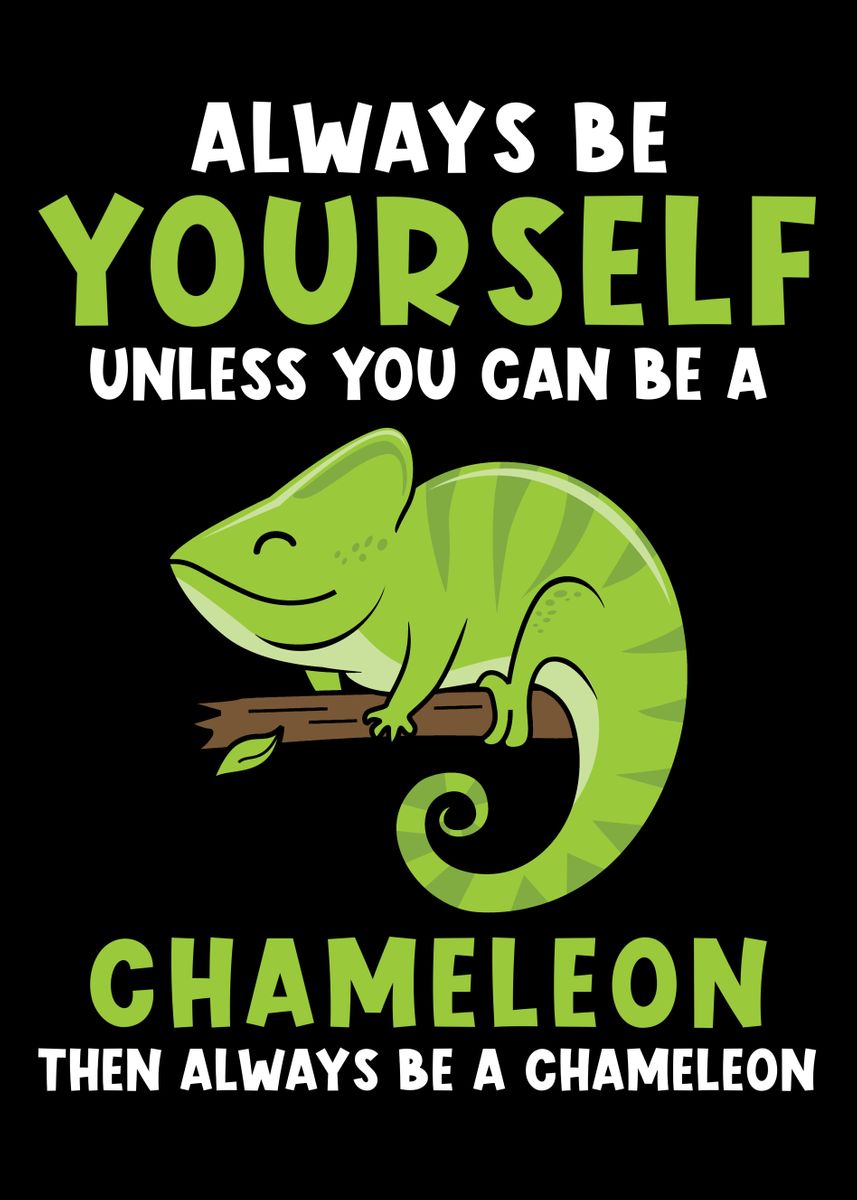 'Chameleon Saying Funny' Poster by schmugo Displate