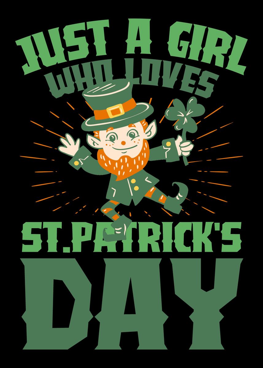 'St Patricks Day Girl' Poster, picture, metal print, paint by ...