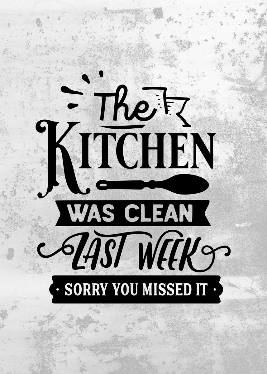 'Kitchen Funny Wall Decor' Poster by Decoratier Qwerdenker Displate