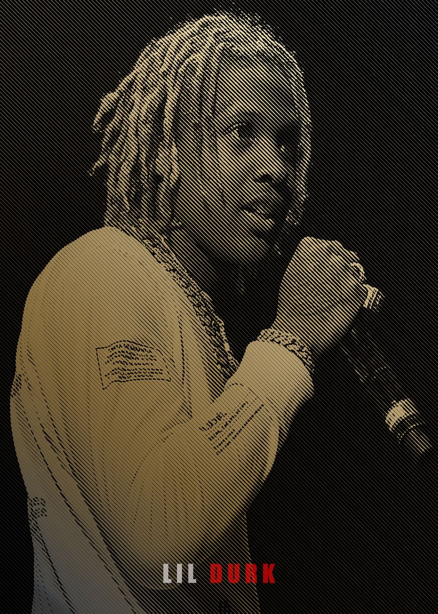 'lil durk' Poster, picture, metal print, paint by Trending Poster ...