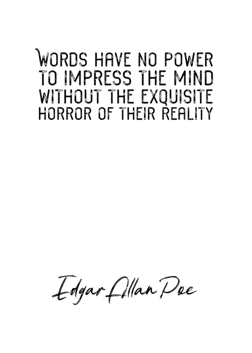 'Edgar Allan Poe Quote 8' Poster by Quoteey | Displate