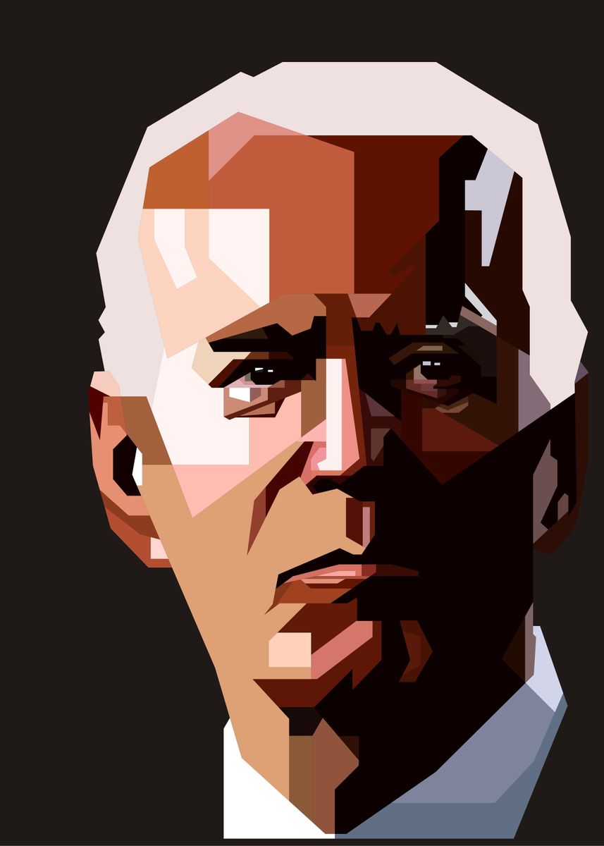 'Joe biden in Vector' Poster by Zulfikar Syahrir | Displate