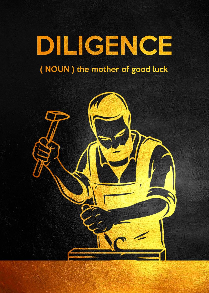 'Diligence Franklin' Poster, picture, metal print, paint by ABConcepts