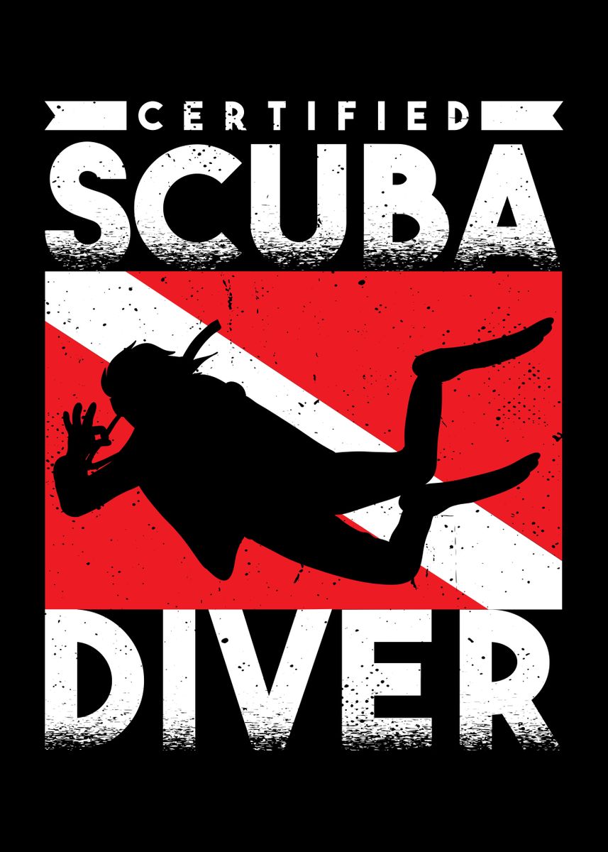 'Scuba Diving' Poster, picture, metal print, paint by Shiva121 | Displate