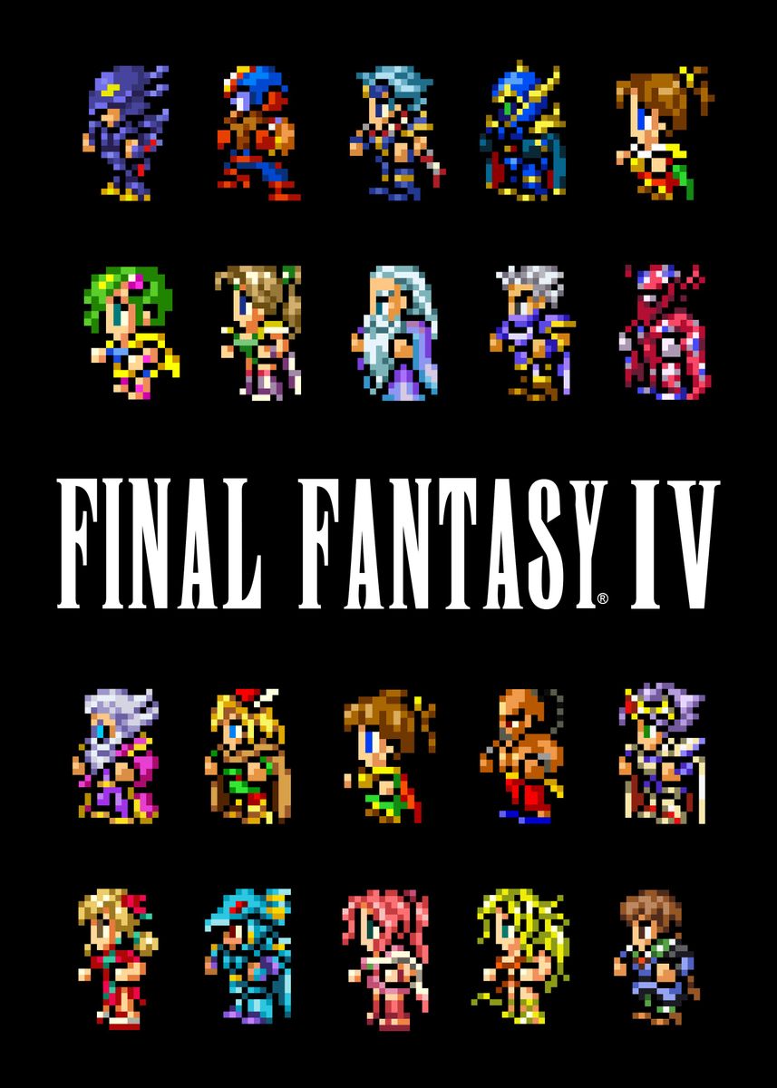 Final Fantasy IV 17"x26" poster print 