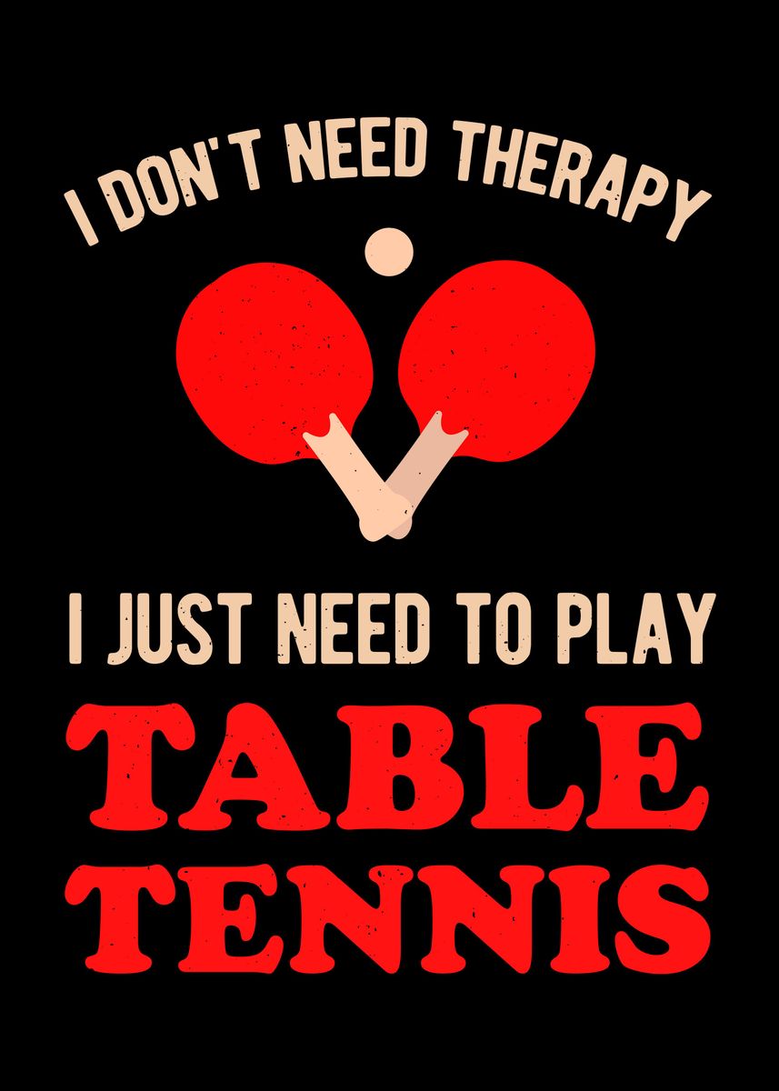 'Table Tennis Funny' Poster by Visualz Displate