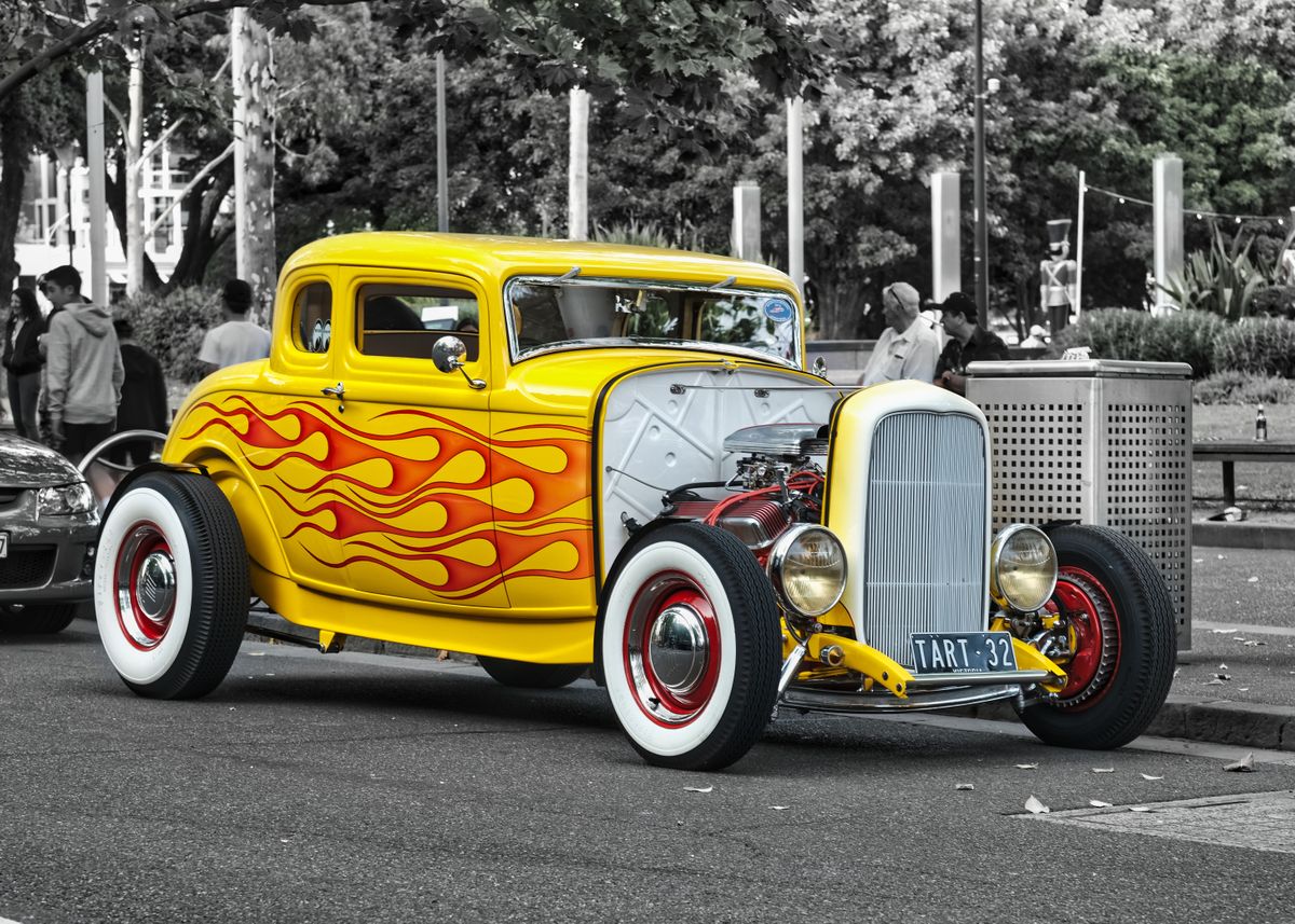 'One Hot Rod' Poster by matt mcarthur | Displate