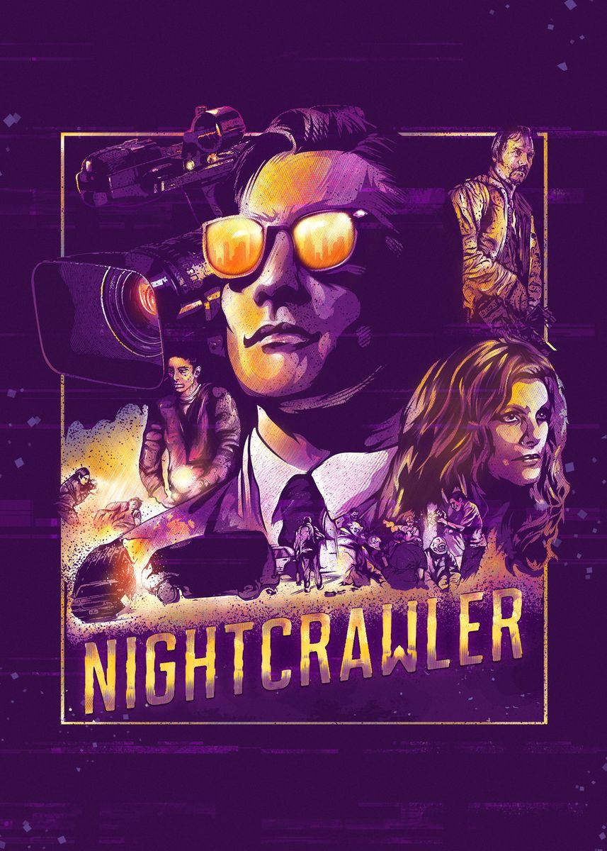 Nightcrawler' Poster, picture, metal print, paint by Sorin Ilie