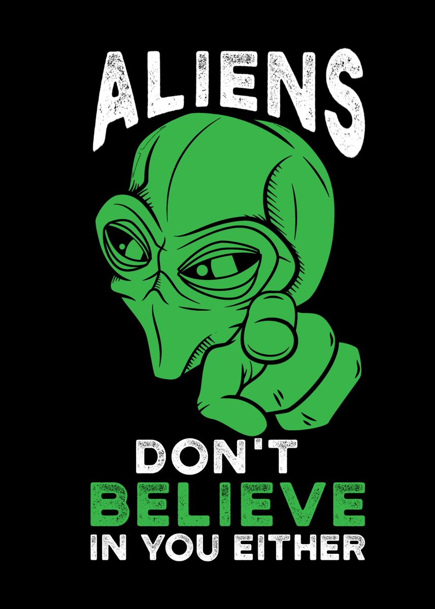 'Alien Saying Funny' Poster by schmugo | Displate