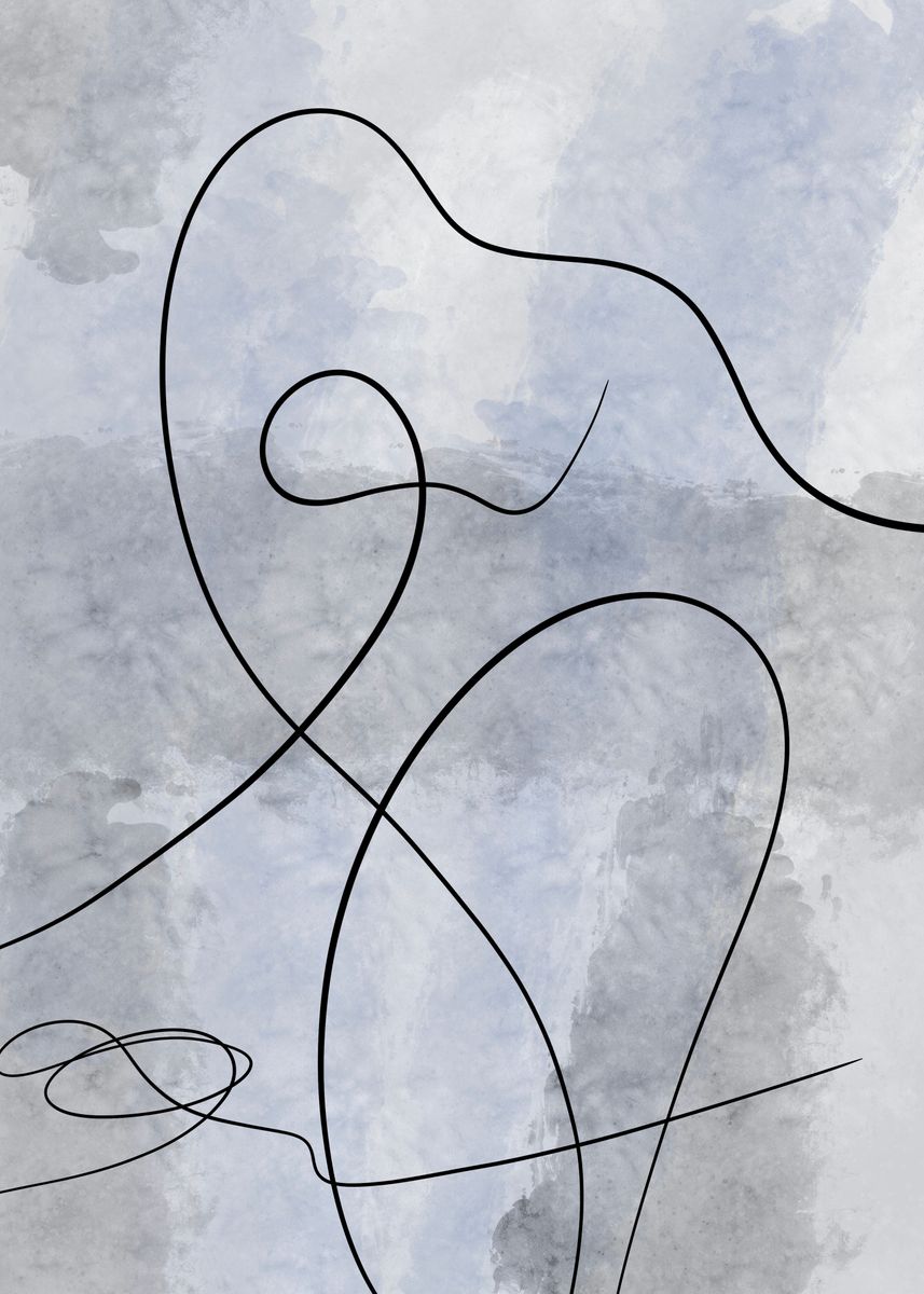 'Simple line' Poster, picture, metal print, paint by renArt | Displate