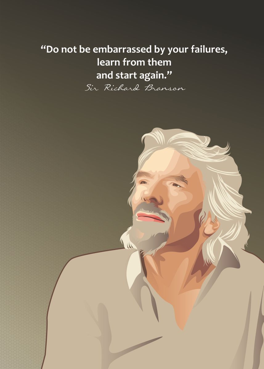 Richard Branson Poster By Ratna Mutia Dewi Displate