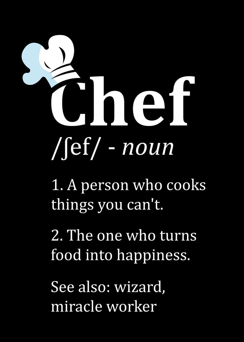  Chef Definition Poster By CatRobot Displate