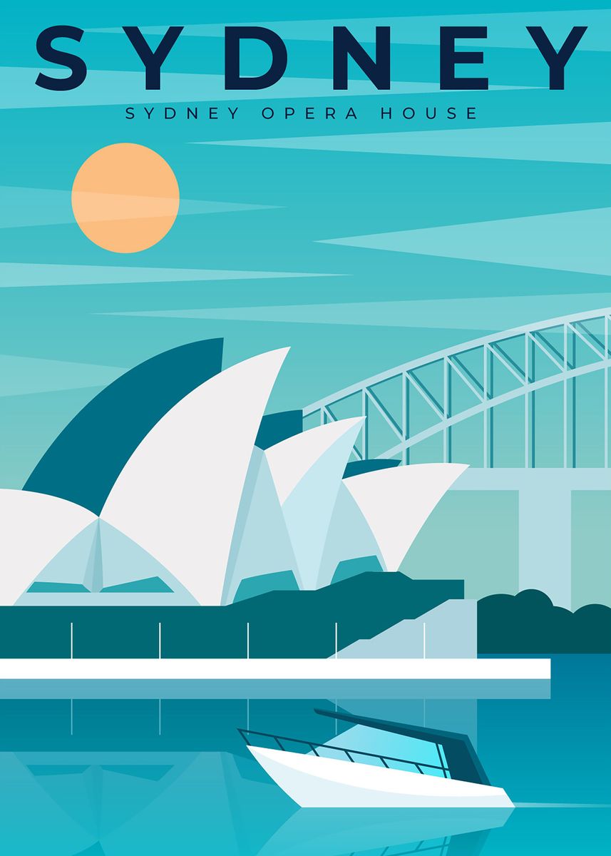 'Opera House Sydney' Poster, picture, metal print, paint by Designersen ...