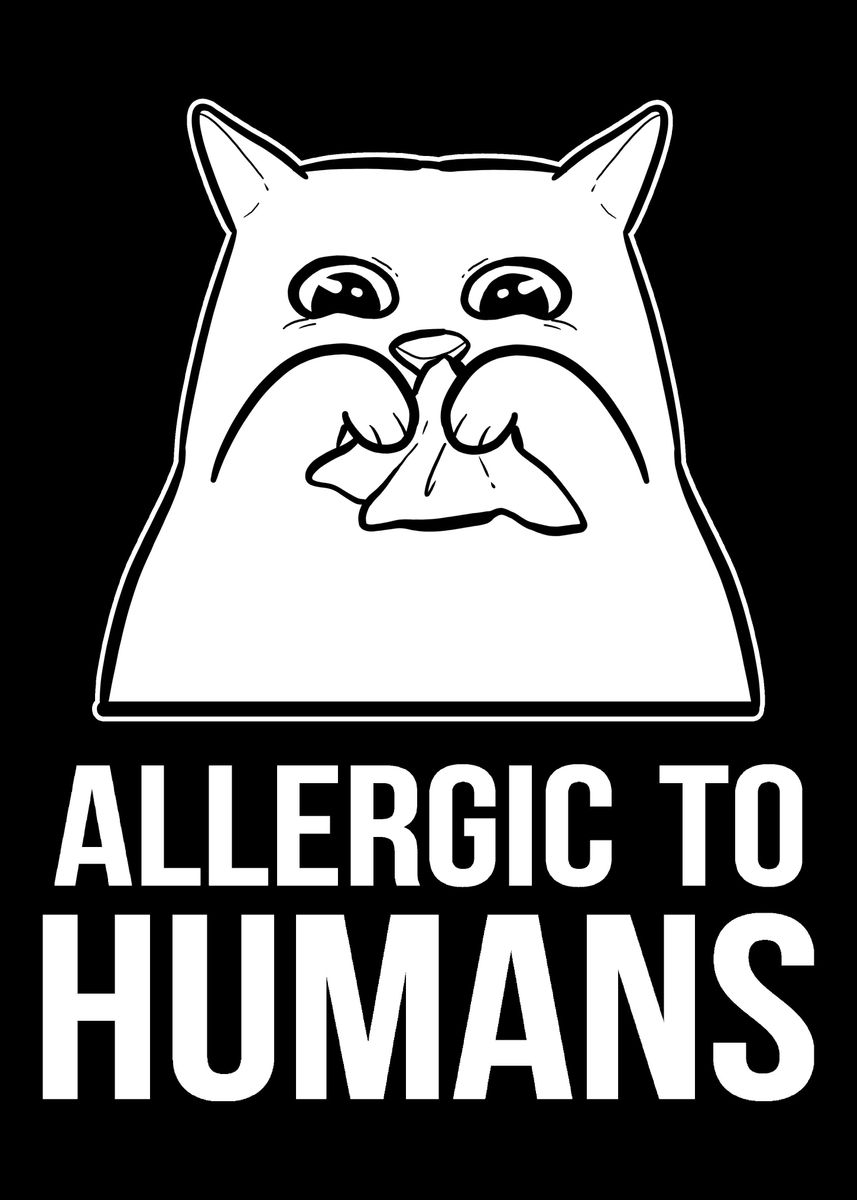 allergic-to-humans-introve-poster-picture-metal-print-paint-by