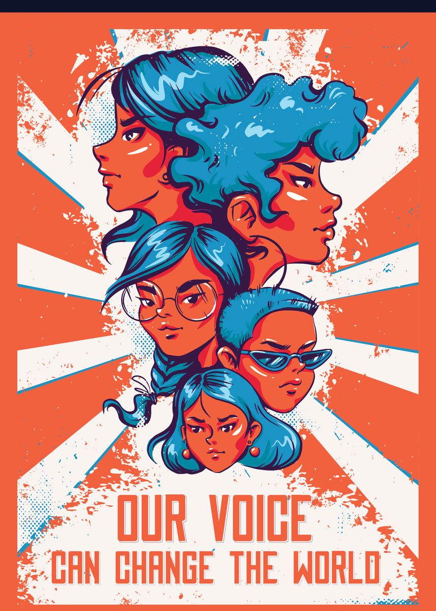 Social Justice “Every Voice Heard” Risograph Poster Social Justice “Every Voice Heard” Risograph Poster