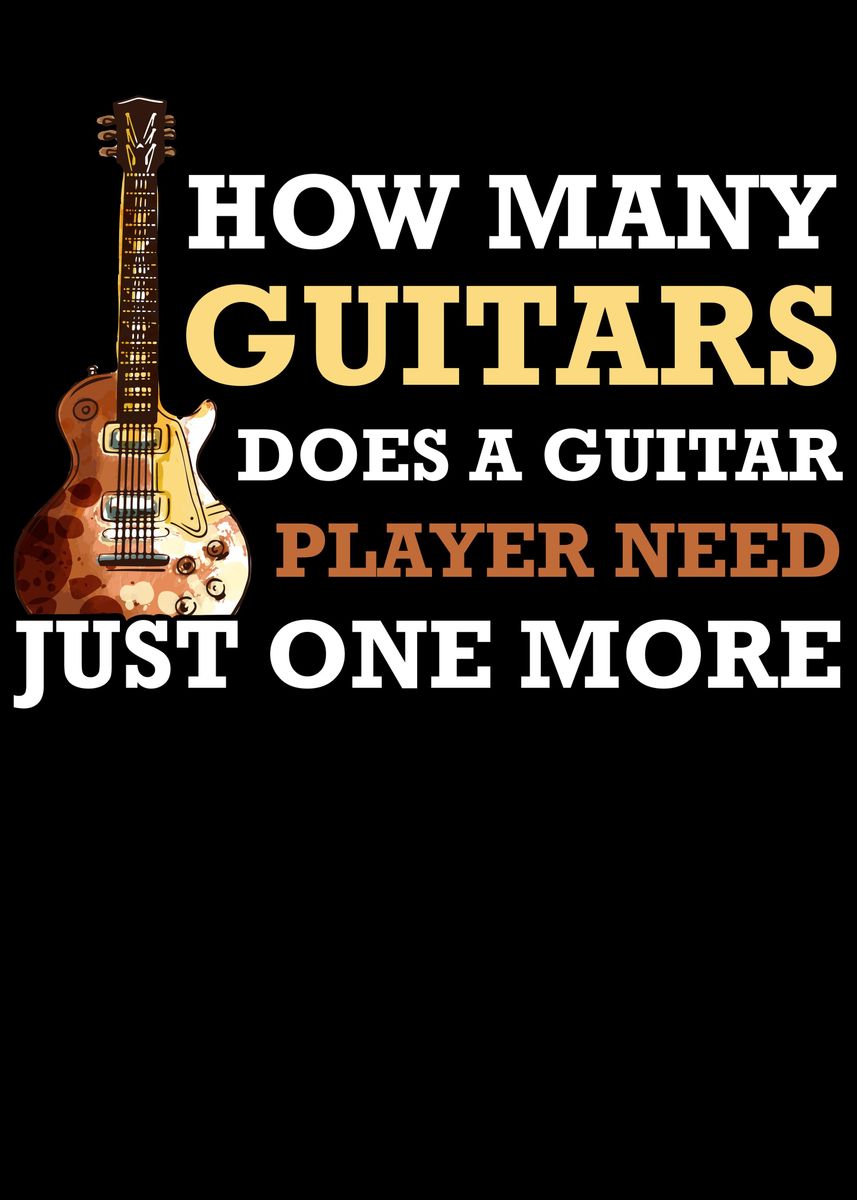 'How Many Guitars' Poster by CatRobot Displate