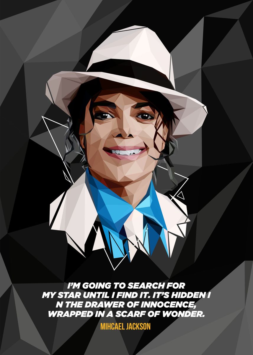 'Michael Jackson' Poster, picture, metal print, paint by Lowpoly ...