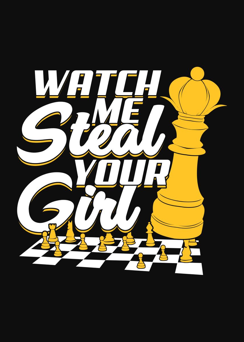 'Funny Chess Design ' Poster, picture, metal print, paint by Marcel